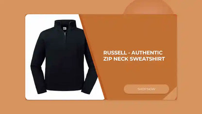 Russell - Authentic Zip Neck Sweatshirt by@Outfy
