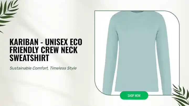 Kariban - Unisex Eco Friendly Crew Neck Sweatshirt by@Outfy