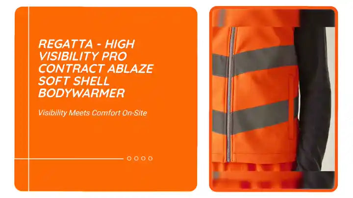 Regatta - High Visibility Pro Contract Ablaze Soft Shell Bodywarmer by@Outfy