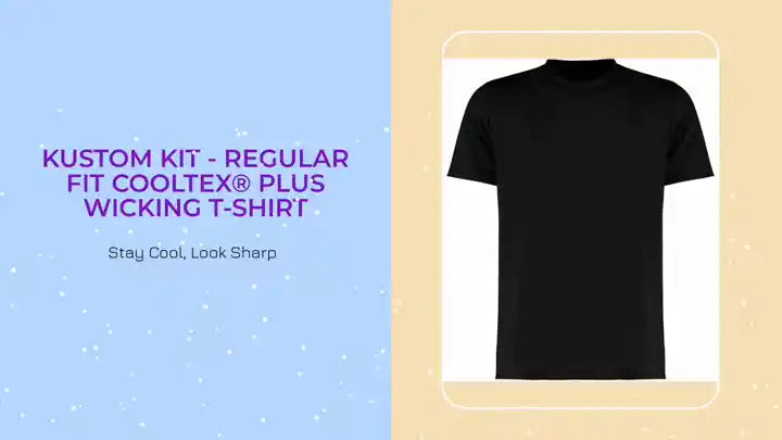 Kustom Kit - Regular Fit Cooltex&reg; Plus Wicking T-Shirt by@Outfy