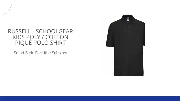Russell - Schoolgear Kids Poly / Cotton Piqu&eacute; Polo Shirt by@Outfy