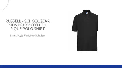Russell - Schoolgear Kids Poly / Cotton Piqu&eacute; Polo Shirt by@Outfy