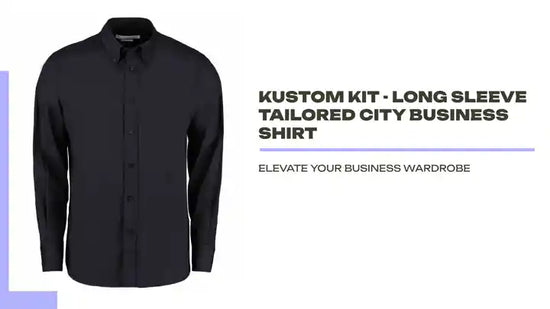 Kustom Kit - Long Sleeve Tailored City Business Shirt by@Outfy