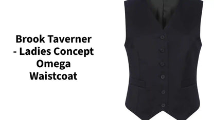 Brook Taverner - Ladies Concept Omega Waistcoat - BK370 BLK 8/R