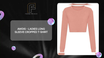 AWDis - Ladies Long Sleeve Cropped T-Shirt - JT016 DYP XS