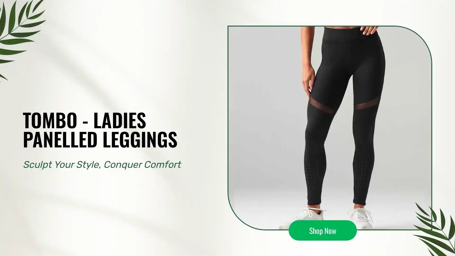 Tombo - Ladies Panelled Leggings - TL672 BLK XS