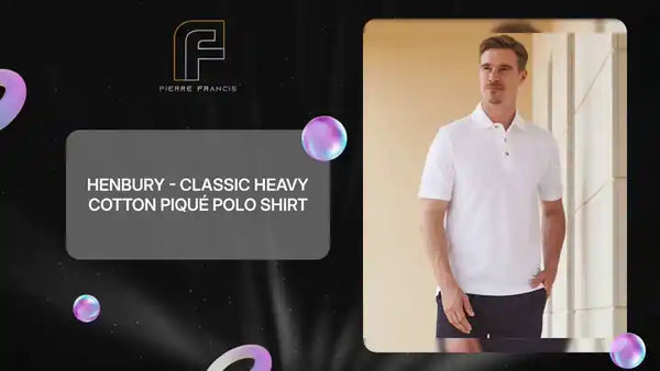 Henbury - Classic Heavy Cotton Piqu&eacute; Polo Shirt by@Outfy