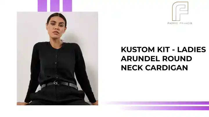 Kustom Kit - Ladies Arundel Round Neck Cardigan by@Outfy