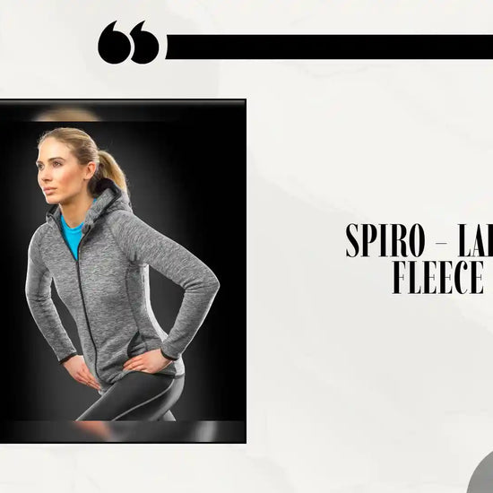 Spiro - Ladies Micro Fleece Hoodie - SR245F GY/BK XS