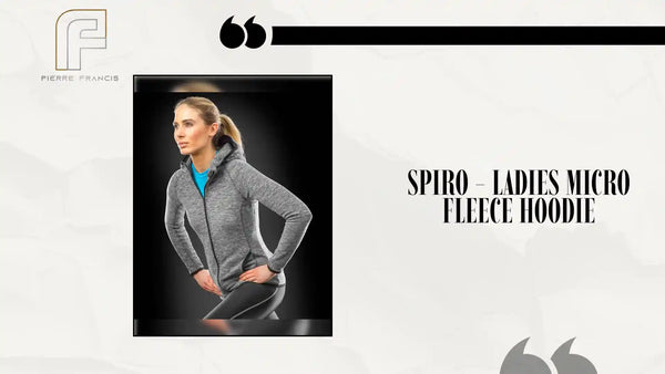 Spiro - Ladies Micro Fleece Hoodie - SR245F GY/BK XS