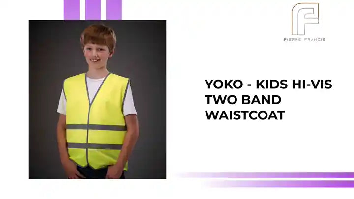 Yoko - Kids Hi-Vis Two Band Waistcoat by@Outfy