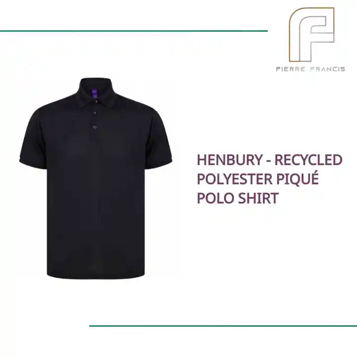 Henbury - Recycled Polyester Piqu&eacute; Polo Shirt by@Outfy