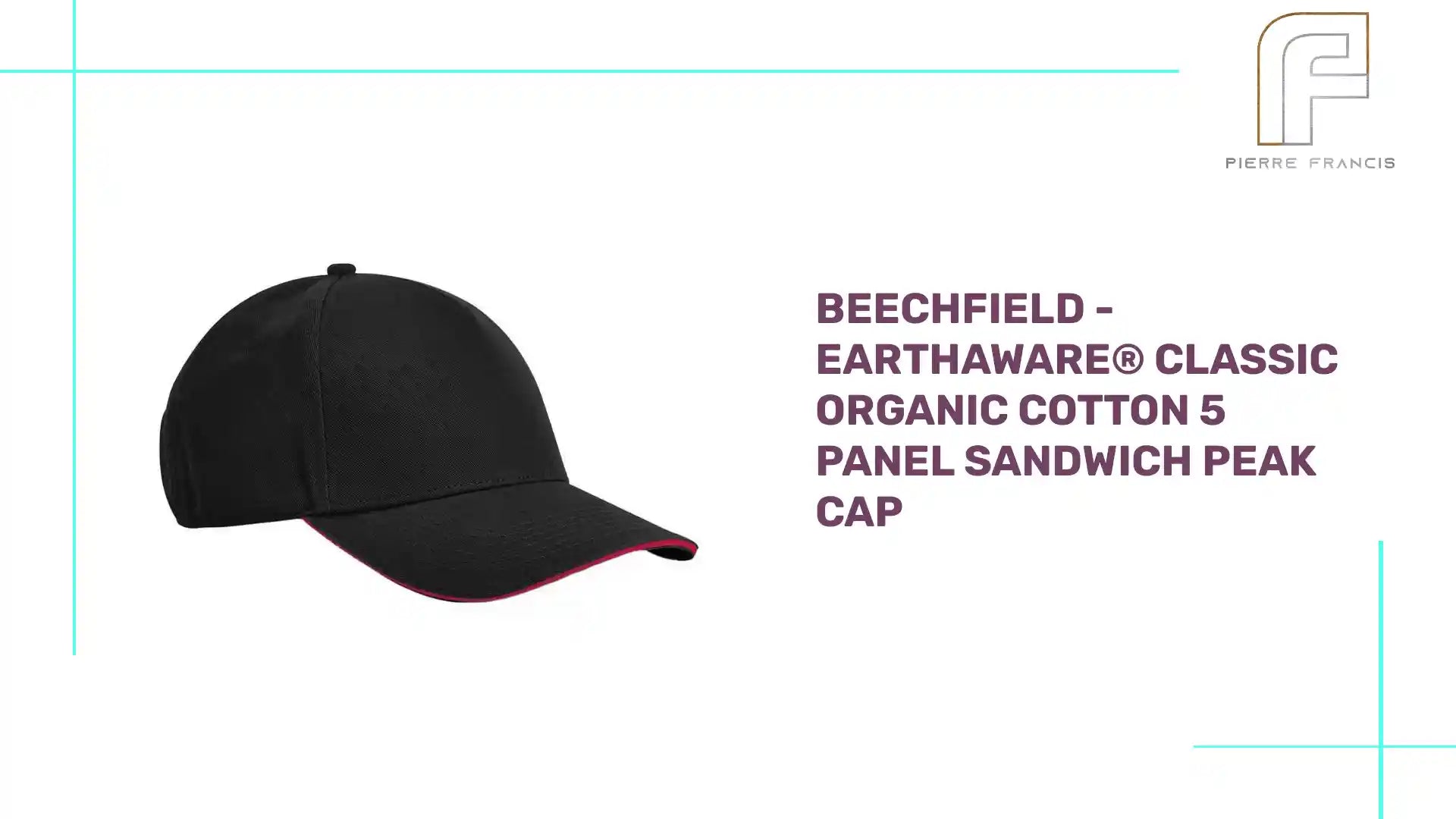 Beechfield - EarthAware&reg; Classic Organic Cotton 5 Panel Sandwich Peak Cap by@Outfy