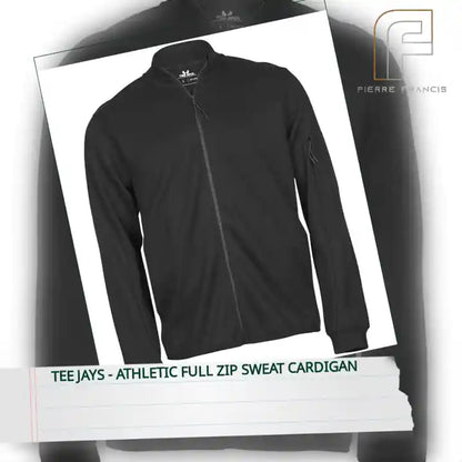 Tee Jays - Athletic Full Zip Sweat Cardigan by@Outfy