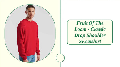 Fruit of the Loom - Classic Drop Shoulder Sweatshirt by@Outfy