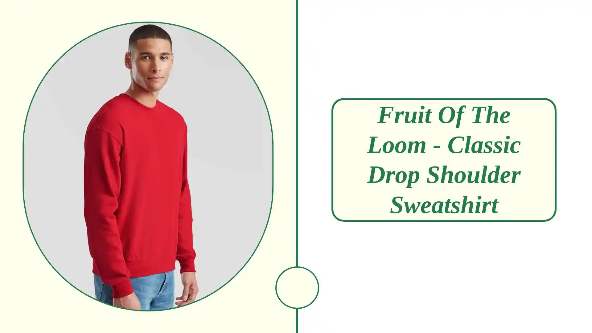 Fruit of the Loom - Classic Drop Shoulder Sweatshirt by@Outfy