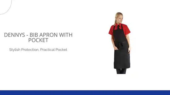 Dennys - Bib Apron with Pocket by@Outfy