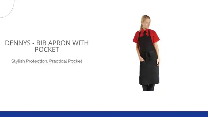 Dennys - Bib Apron with Pocket by@Outfy