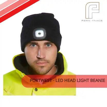 Portwest - LED Head Light Beanie - PW667 BLK ONE