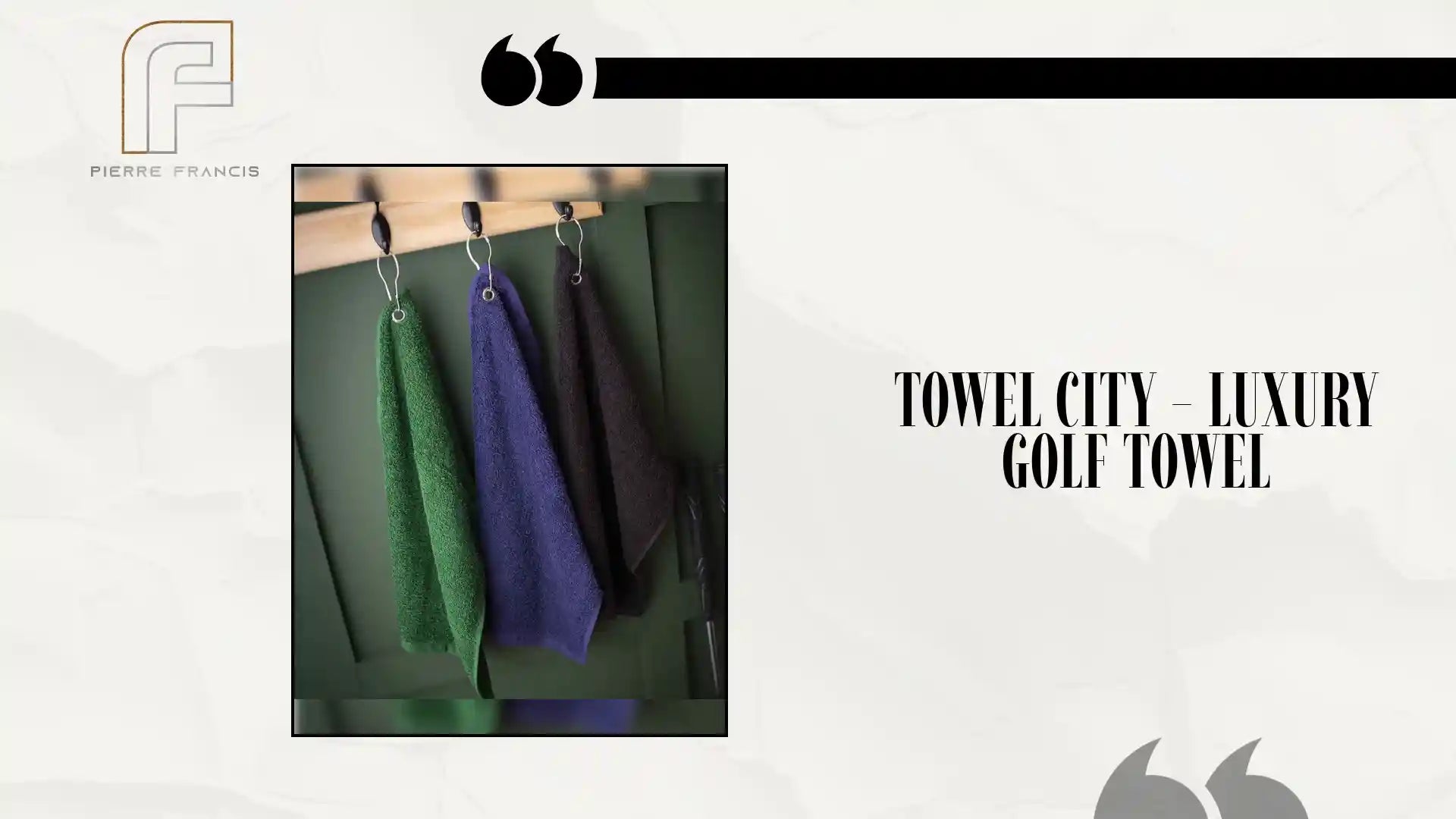 Towel City - Luxury Golf Towel - TC13 BLK ONE