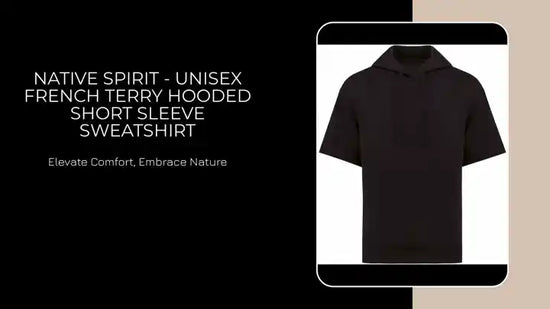 Native Spirit - Unisex French Terry Hooded Short Sleeve Sweatshirt by@Outfy