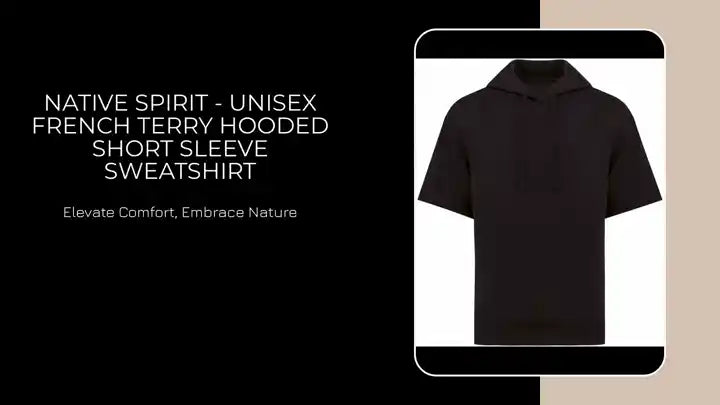 Native Spirit - Unisex French Terry Hooded Short Sleeve Sweatshirt by@Outfy