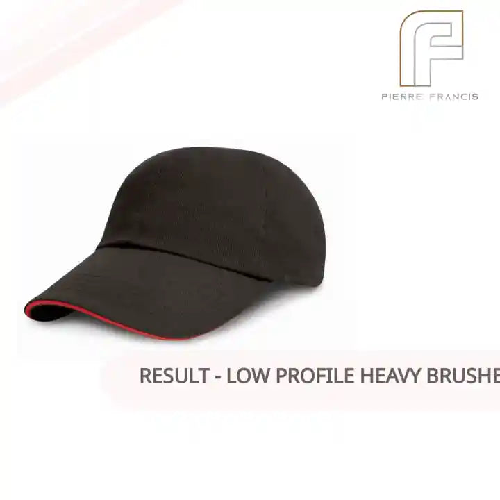 Result - Low Profile Heavy Brushed Cotton Cap with Sandwich Peak by@Outfy