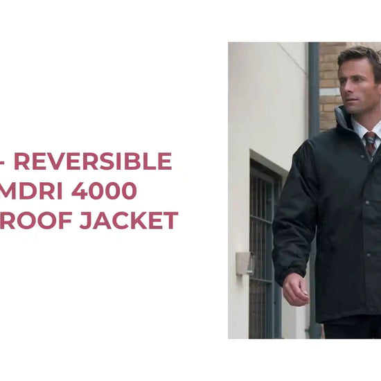 Result - Reversible StormDri 4000 Waterproof Jacket - RS160 BK/GY S