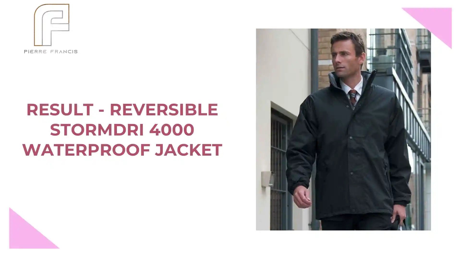 Result - Reversible StormDri 4000 Waterproof Jacket - RS160 BK/GY S