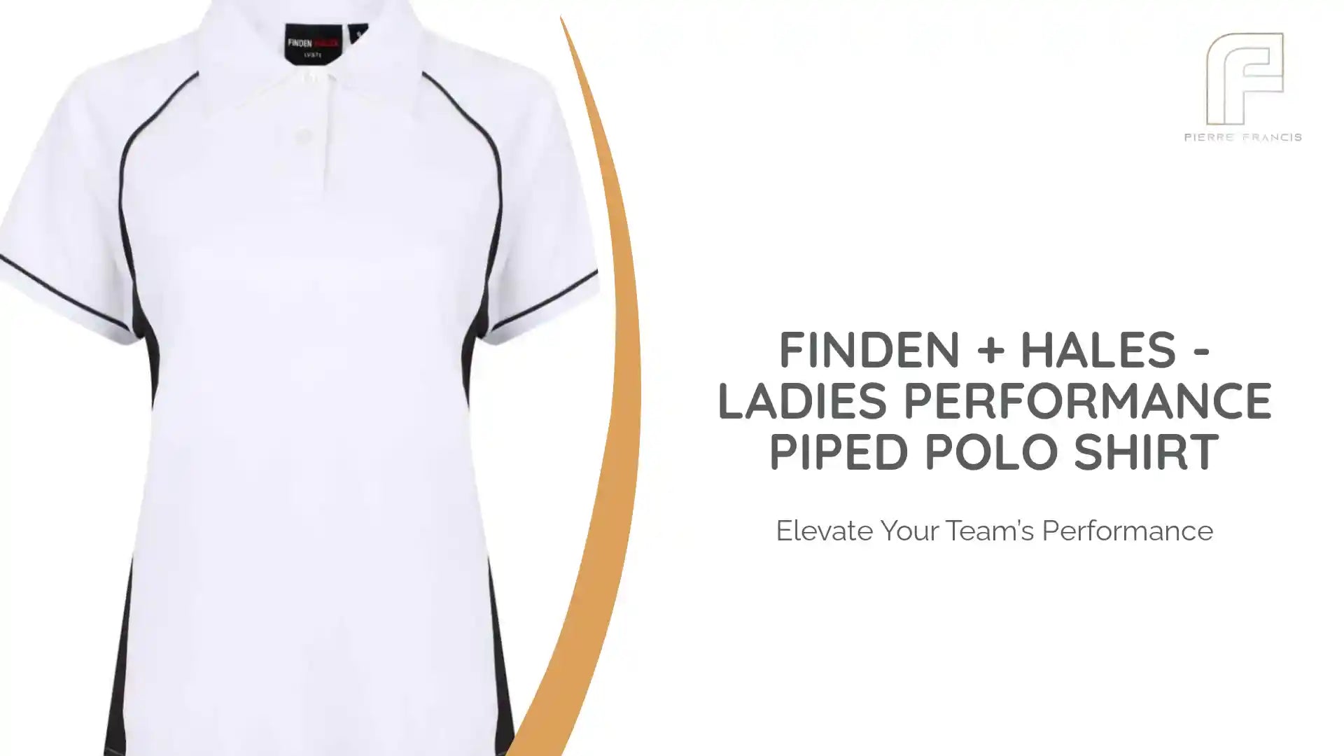 Finden + Hales - Ladies Performance Piped Polo Shirt - LV371 W/B/B S