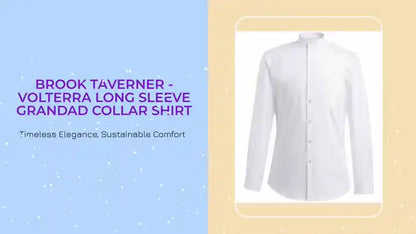 Brook Taverner - Volterra Long Sleeve Grandad Collar Shirt by@Outfy