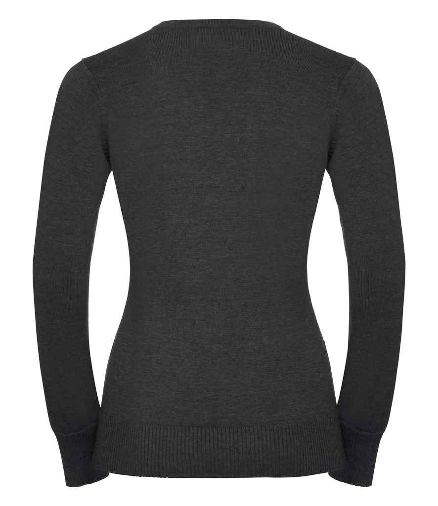 Russell Collection - Ladies Cotton Acrylic V Neck Sweater - Pierre Francis