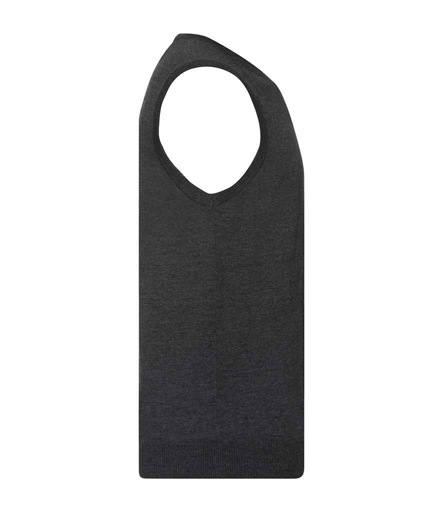 Russell Collection - Sleeveless Cotton Acrylic V Neck Sweater - Pierre Francis
