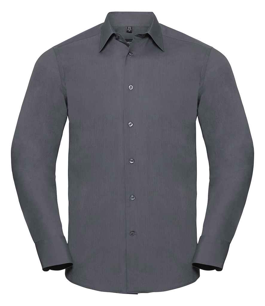 Russell Collection - Long Sleeve Tailored Poplin Shirt - Pierre Francis