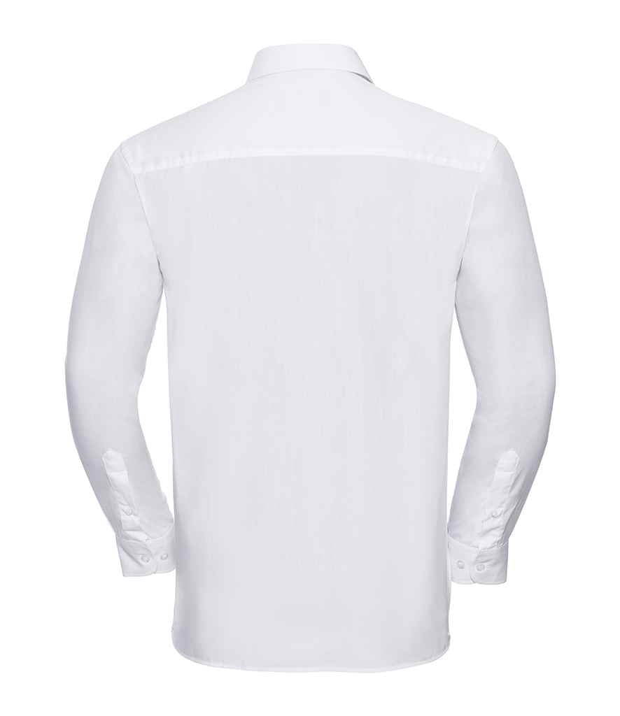 Russell Collection - Long Sleeve Easy Care Cotton Poplin Shirt - Pierre Francis