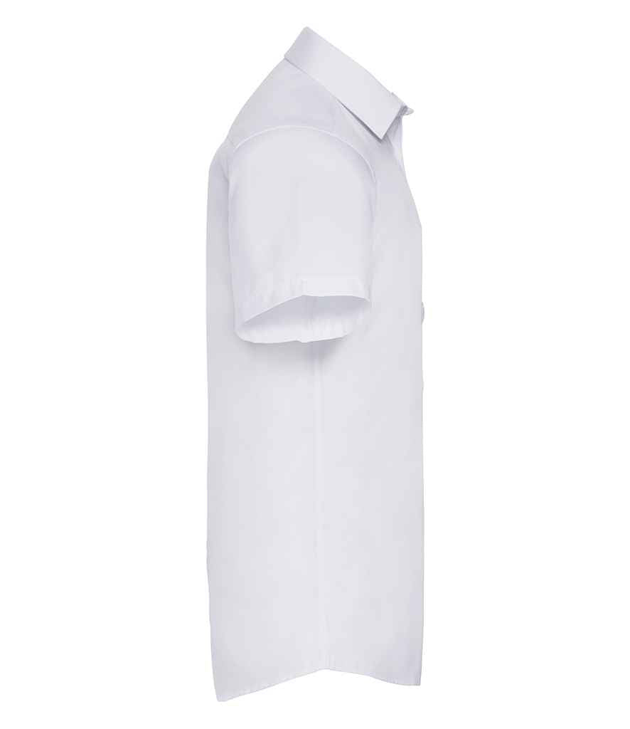 Russell Collection - Short Sleeve Herringbone Shirt - Pierre Francis