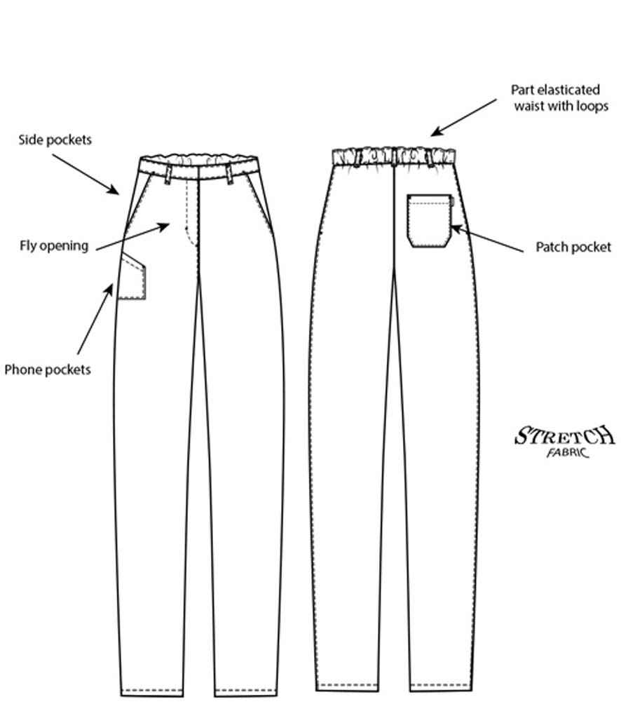 AFD - Ladies Slim Fit Stretch Trousers - Pierre Francis
