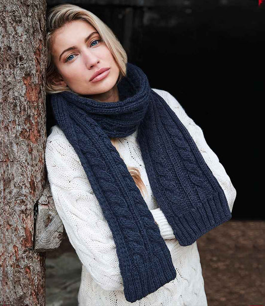 Beechfield - Cable Knit Melange Scarf - Pierre Francis