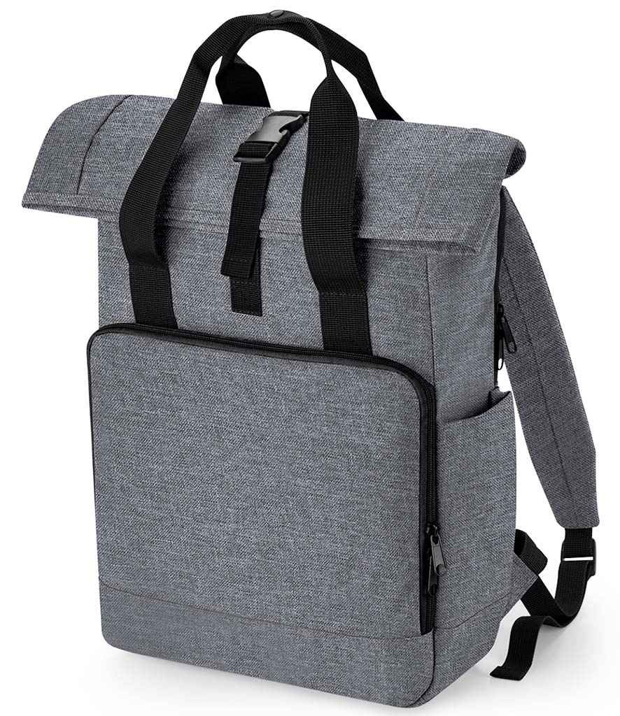 BagBase - Recycled Twin Handle Roll-Top Laptop Backpack - Pierre Francis