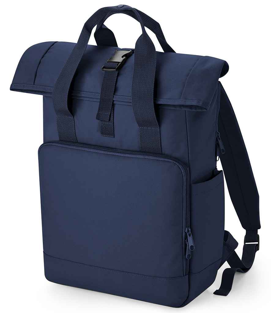 BagBase - Recycled Twin Handle Roll-Top Laptop Backpack - Pierre Francis