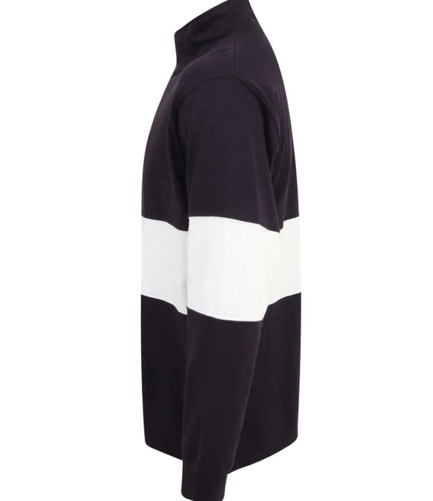 Front Row - Panelled Zip Neck Top - Pierre Francis