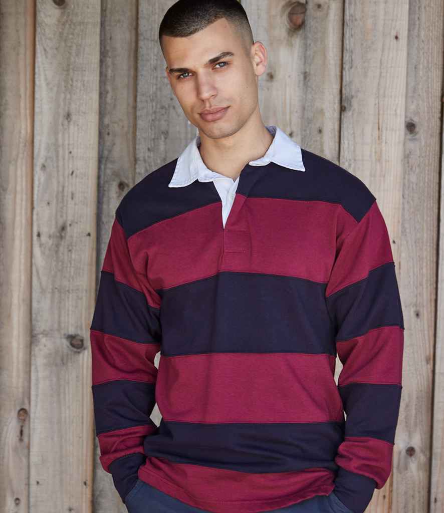 Front Row - Sewn Stripe Rugby Shirt - Pierre Francis