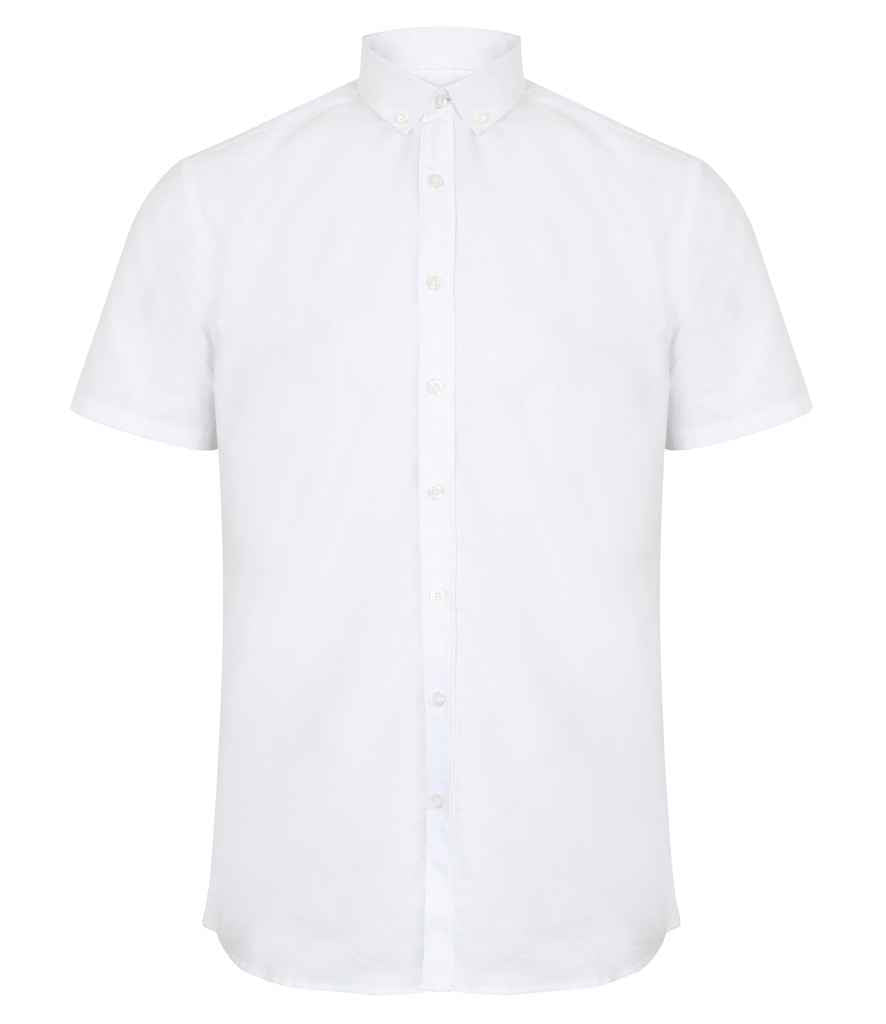 Henbury - Modern Short Sleeve Regular Fit Oxford Shirt - Pierre Francis