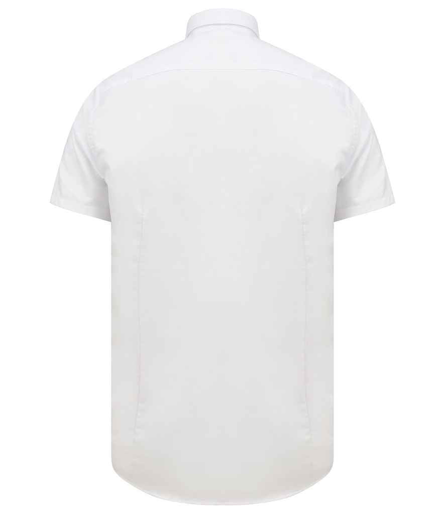 Henbury - Modern Short Sleeve Slim Fit Oxford Shirt - Pierre Francis