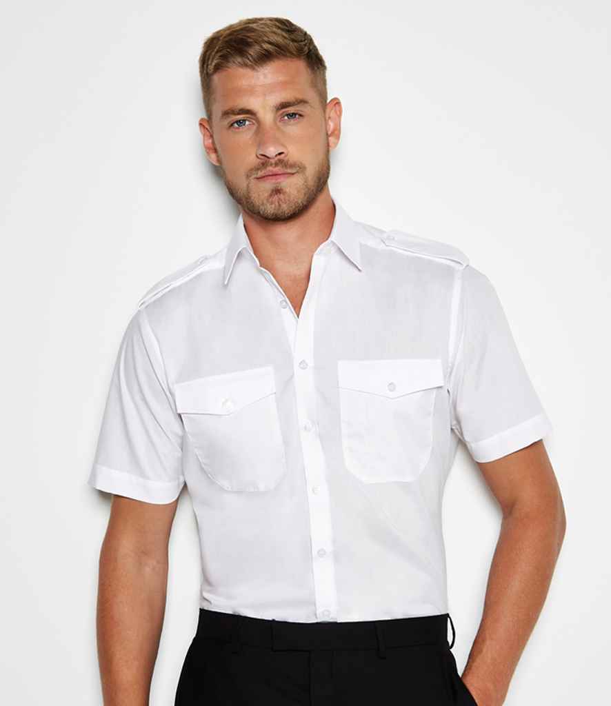 Kustom Kit - Short Sleeve Tailored Pilot Shirt - Pierre Francis