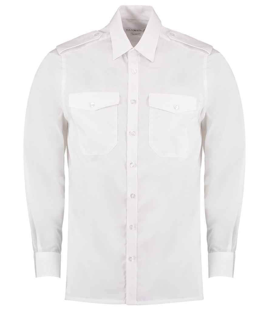 Kustom Kit - Long Sleeve Tailored Pilot Shirt - Pierre Francis