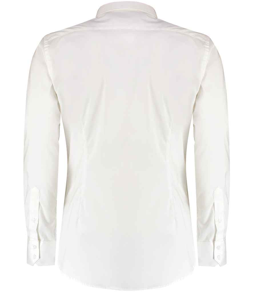 Kustom Kit - Slim Fit Stretch Long Sleeve Oxford Shirt - Pierre Francis