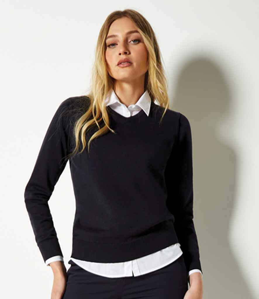 Kustom Kit - Ladies Arundel Cotton Acrylic V Neck Sweater - Pierre Francis
