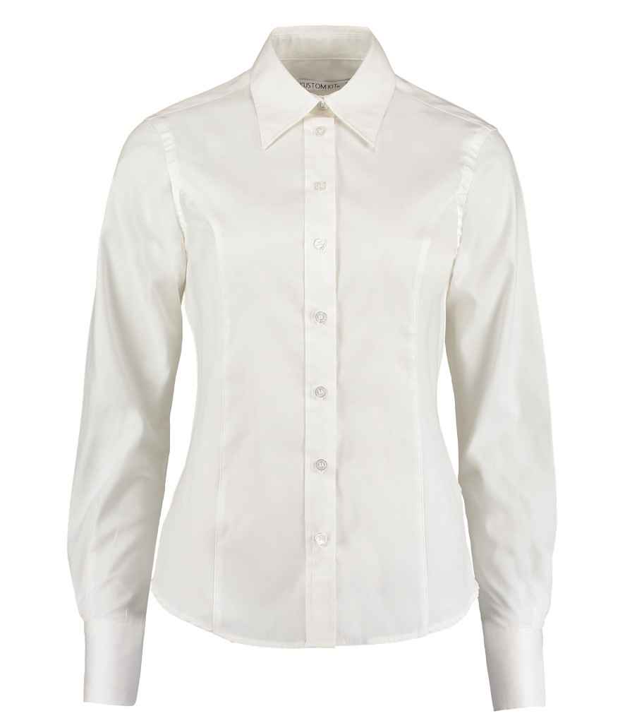 Kustom Kit - Ladies Premium Long Sleeve Tailored Oxford Shirt - Pierre Francis