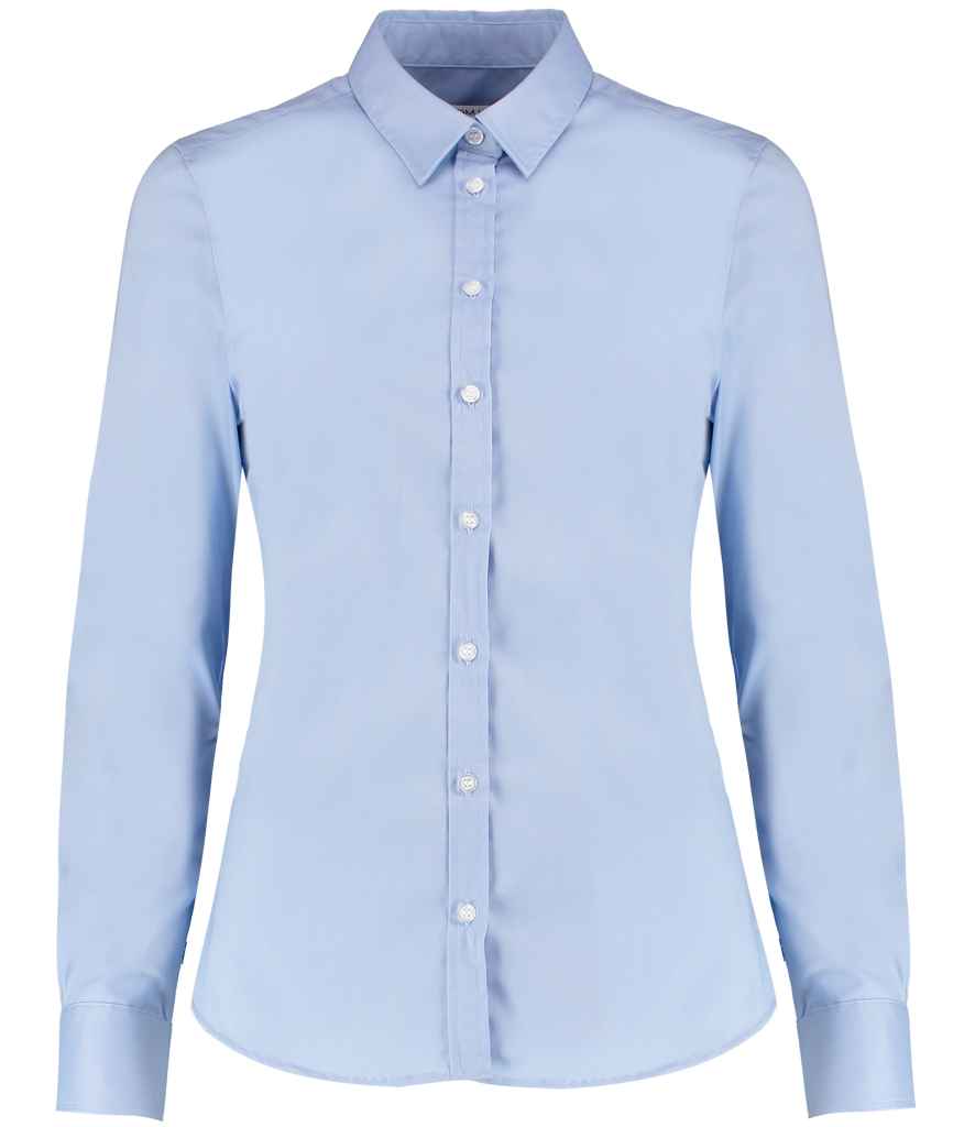Kustom Kit - Ladies Long Sleeve Tailored Stretch Oxford Shirt - Pierre Francis